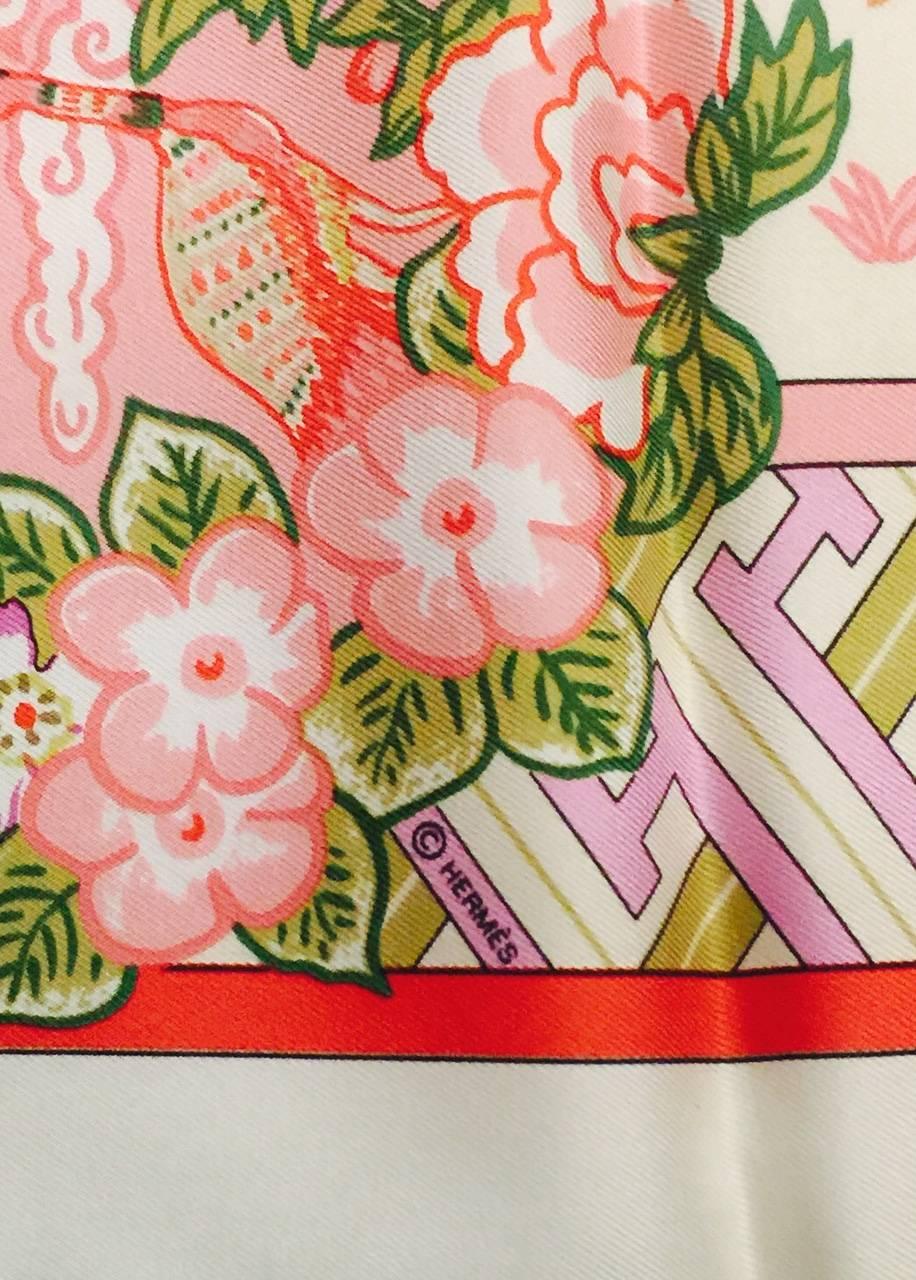 Women's 2009 Hermes Ballade de Heian Silk Twill Scarf by Natsuno Hidaka