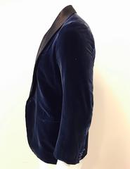 Men's Anderson & Sheppard Ltd. 1960's Velvet Smoking Jacket, Midnight Blue