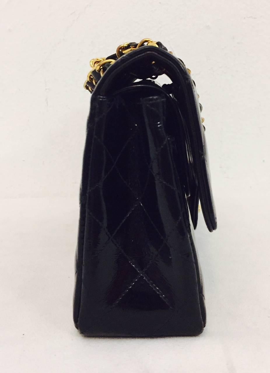 chanel classic flap patent leather