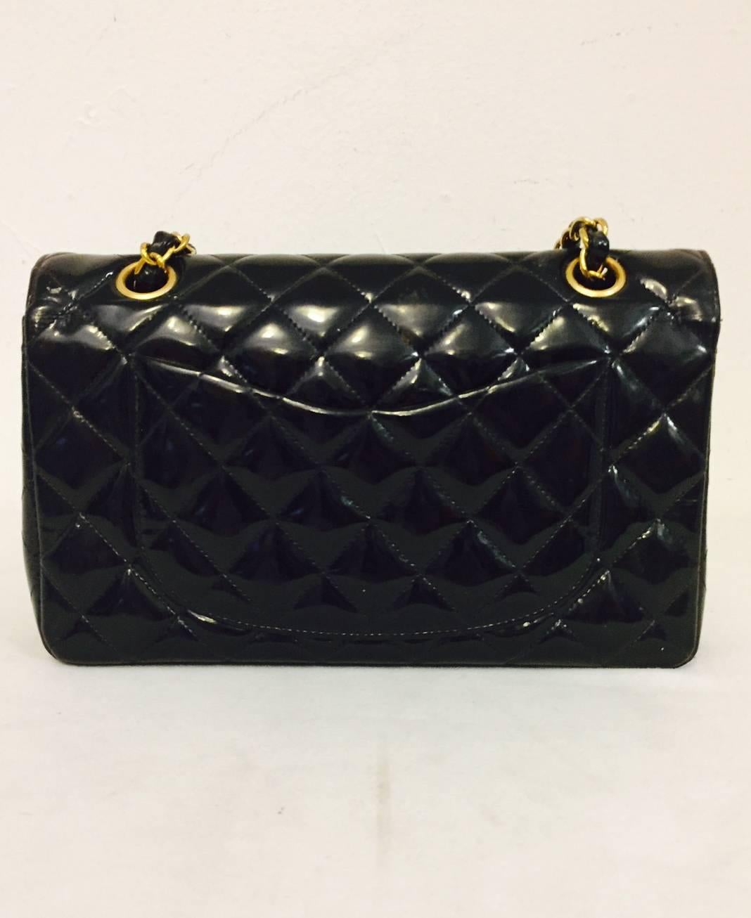 chanel patent leather bag small