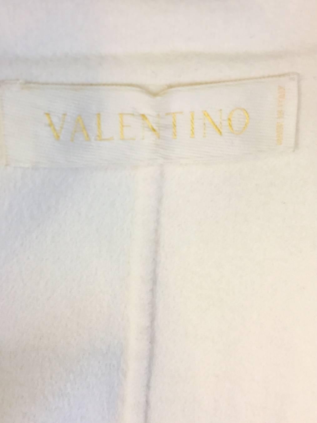Valentino Ivory Wool and Cashmere Jacket With Eyelet Trim and Detail 2
