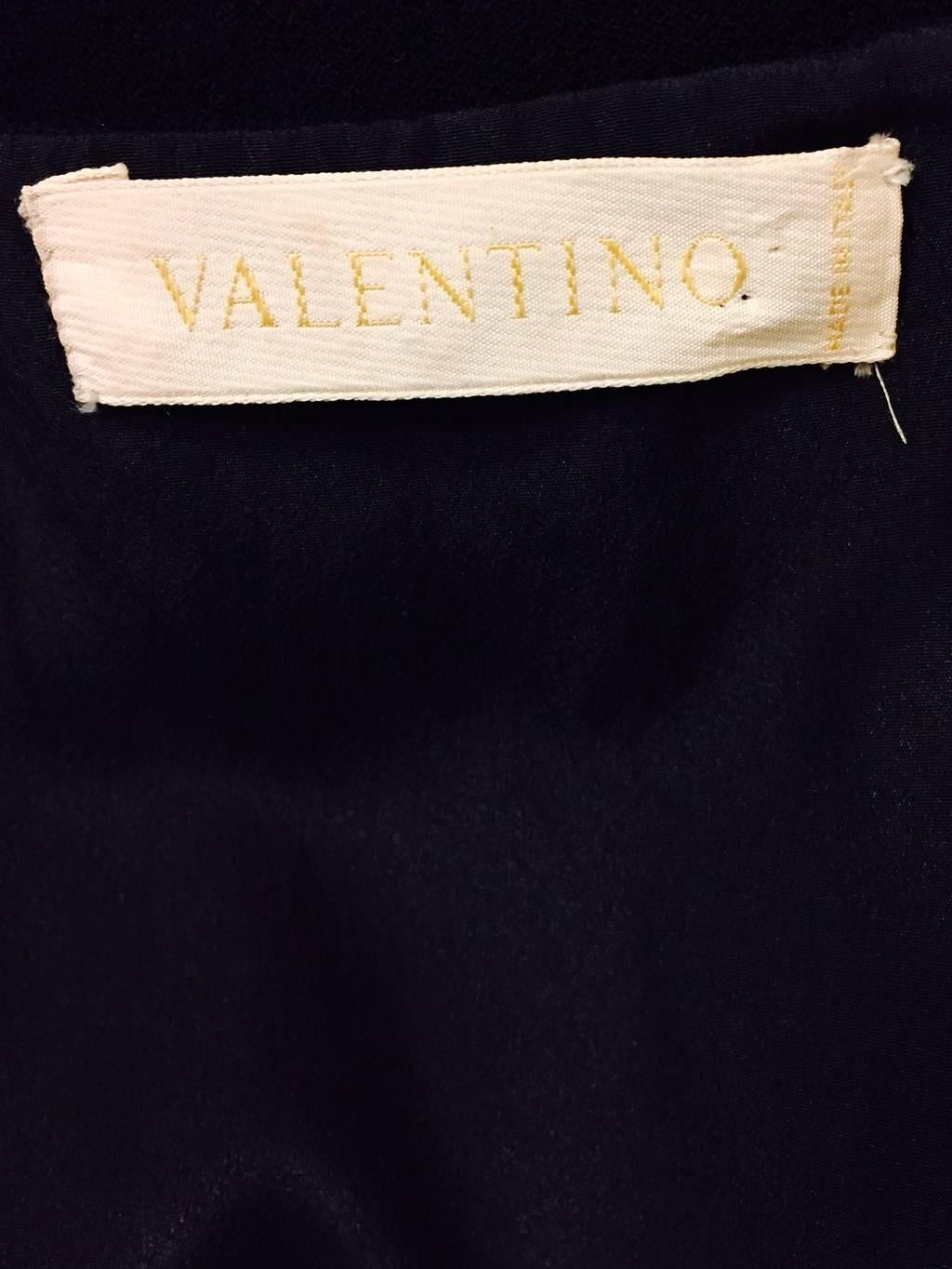 Valentino Black Wool Crepe Sleeveless Sheath Dress With Pleated Bodice  2
