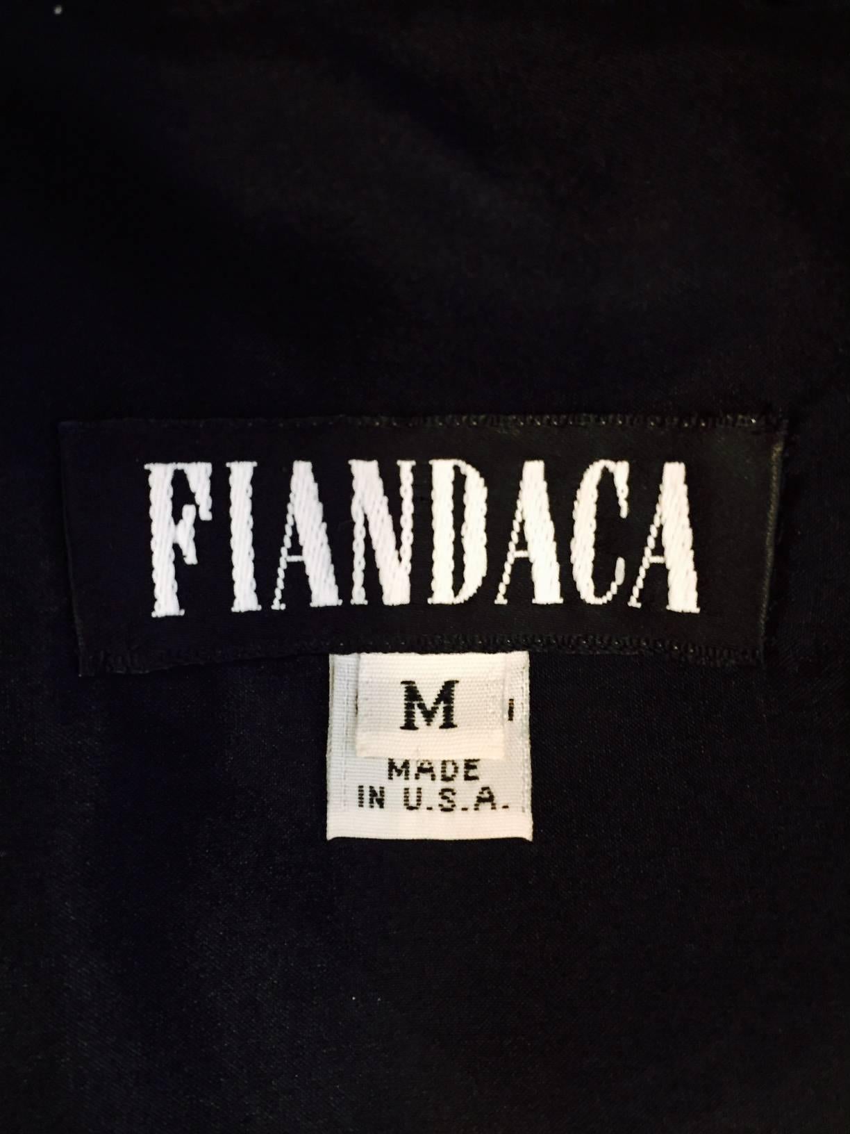 Women's Fiandaca Black and White Abstract Print Silk Short Sleeve Trapeze Dress 