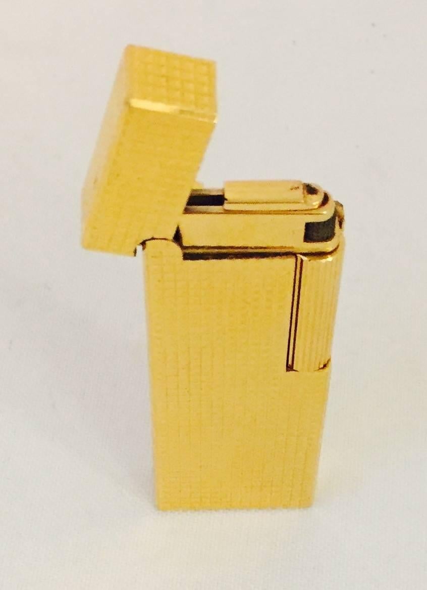 Women's or Men's Men's Vintage Dunhill Rollagas Lighter - Gold Plated Diamond in the Box 