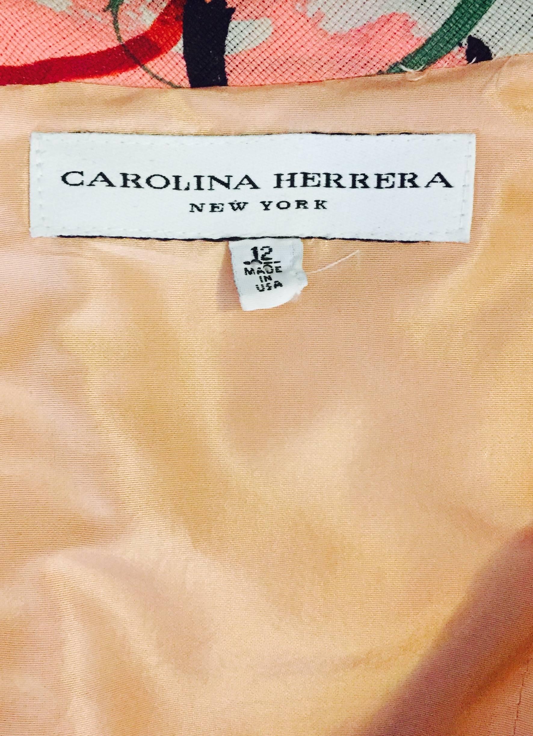 Women's Carolina Herrera Abstract Print Dress