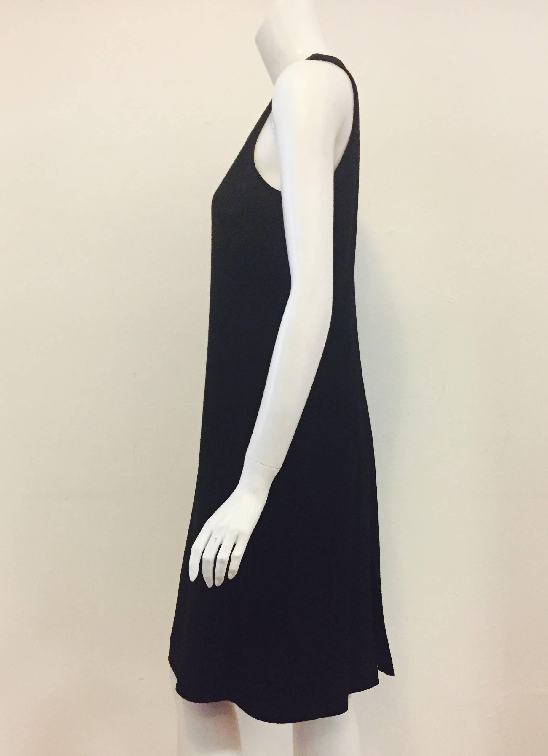 Attractive Armani Black Sleeveless A-Line Timeless Dress  In Excellent Condition For Sale In Palm Beach, FL