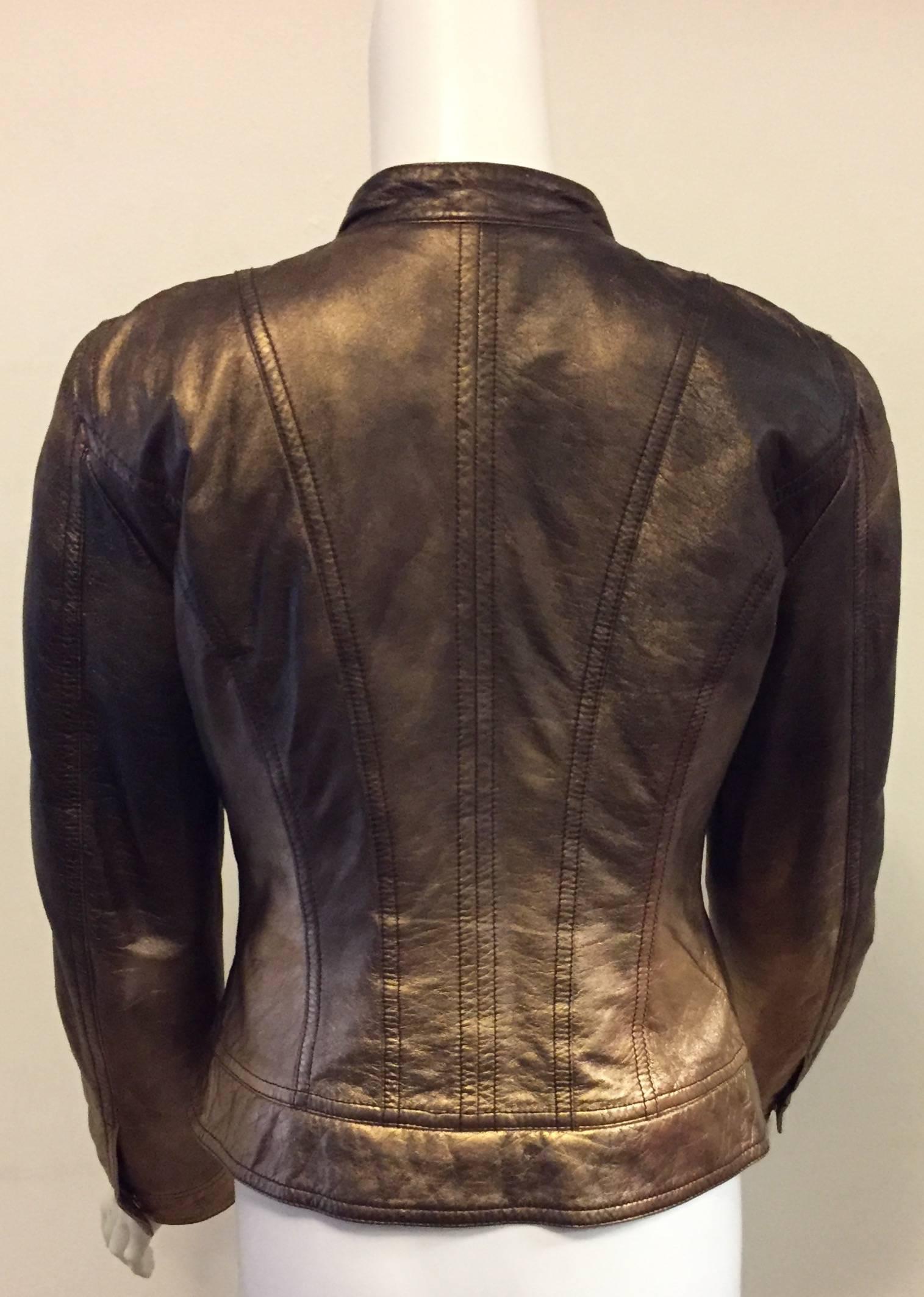 bronze leather jacket