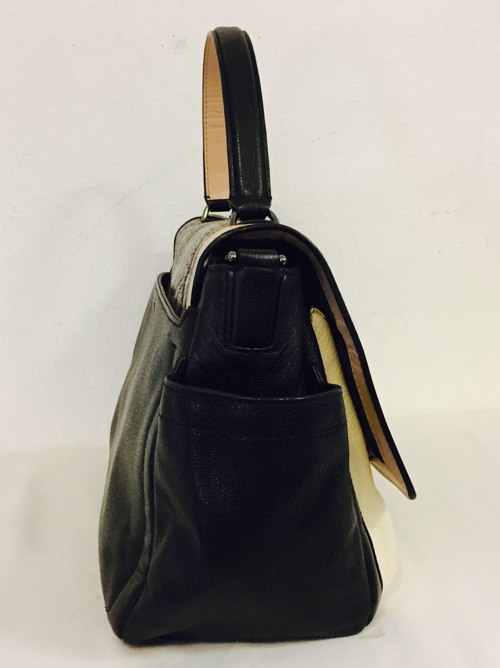 Women's Dynamic Diane von Furstenberg Trendy Multi Leather Beige/Black/Brown Bag