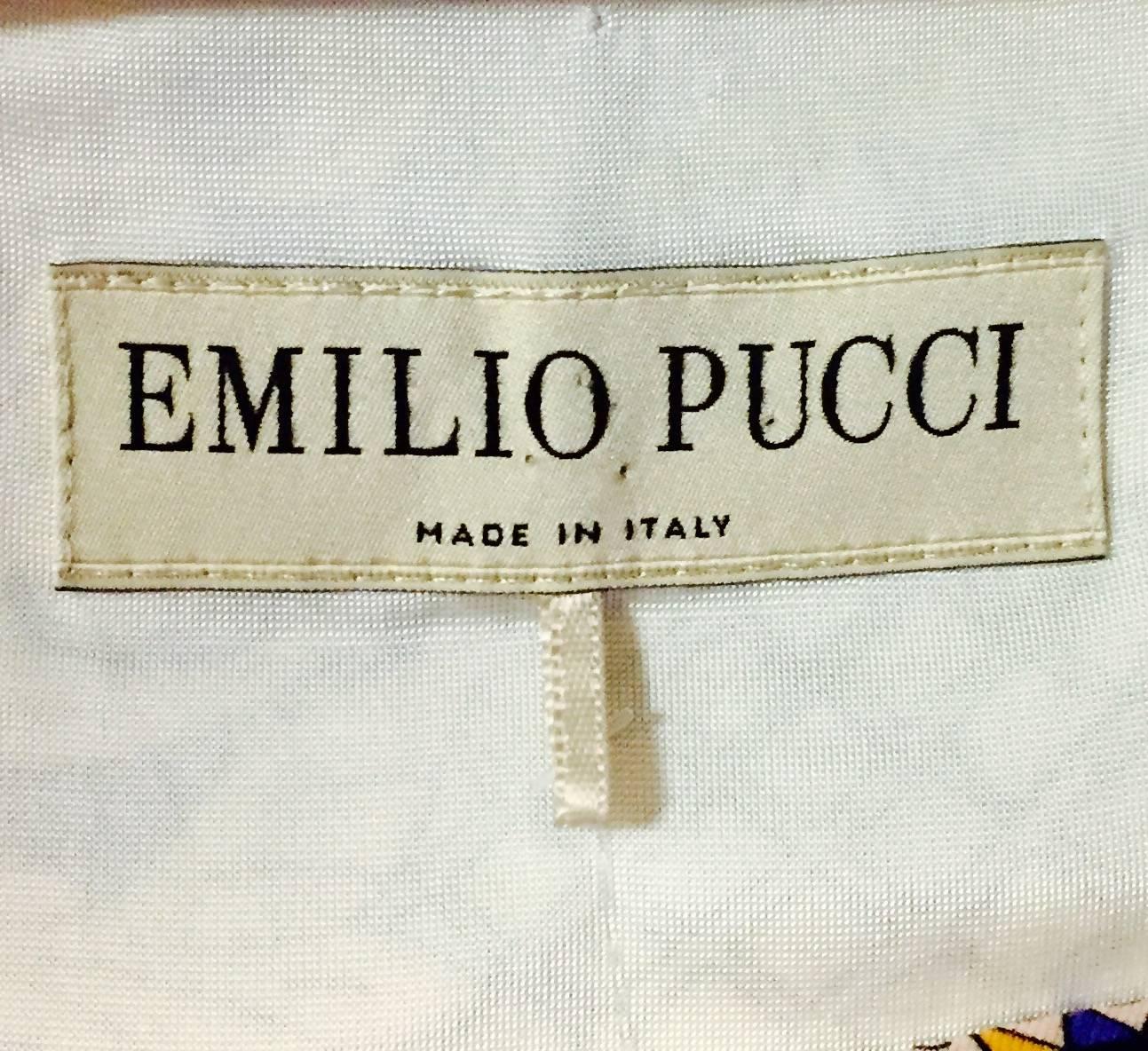 Emilio Pucci Silk Sheath With Circle Designs in Purple and Lavender For Sale 1