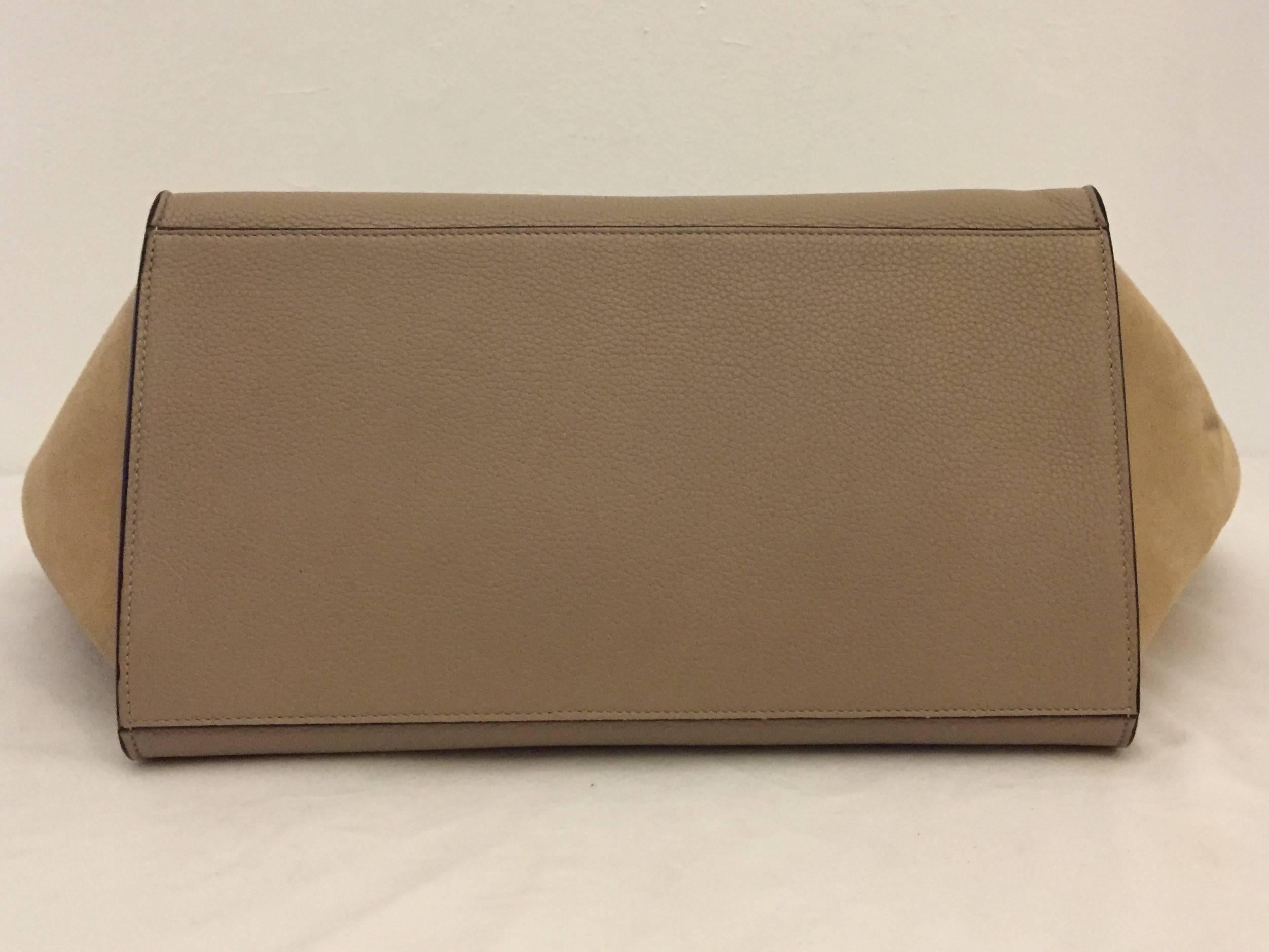 Women's Coveted Celine Taupe Leather Trapeze Medium Bag