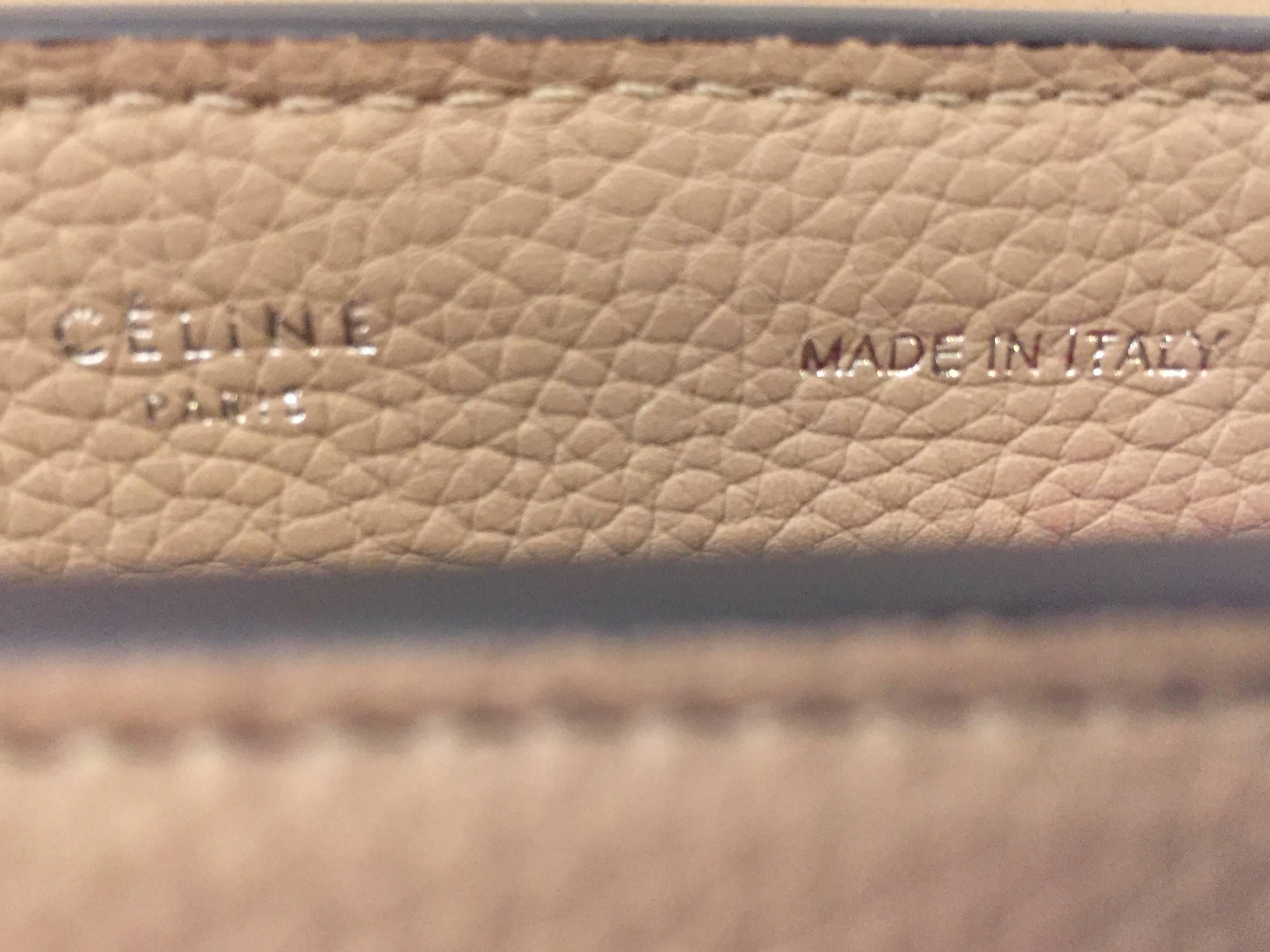 Coveted Celine Taupe Leather Trapeze Medium Bag 3