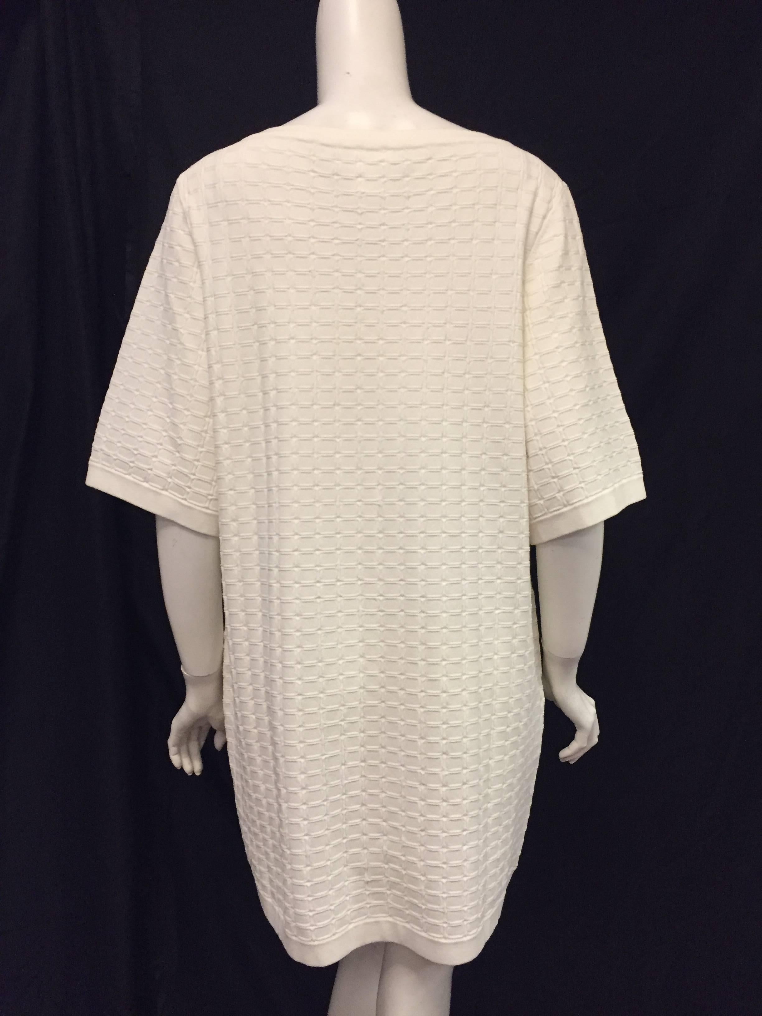 Women's Chanel Cruise Collection White Cotton Blend Dress