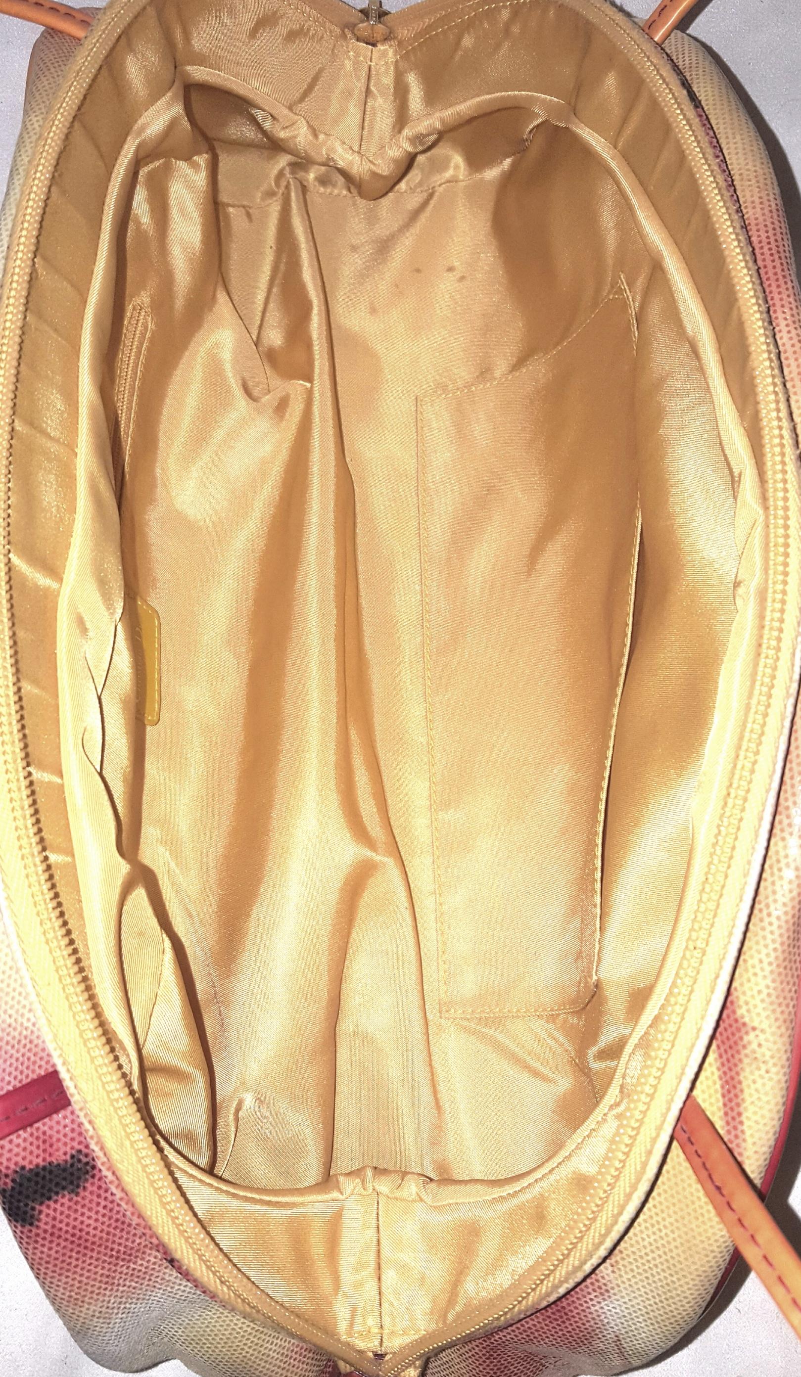 Christian Dior Orange Multi Color Leather Shoulder Bag For Sale 2