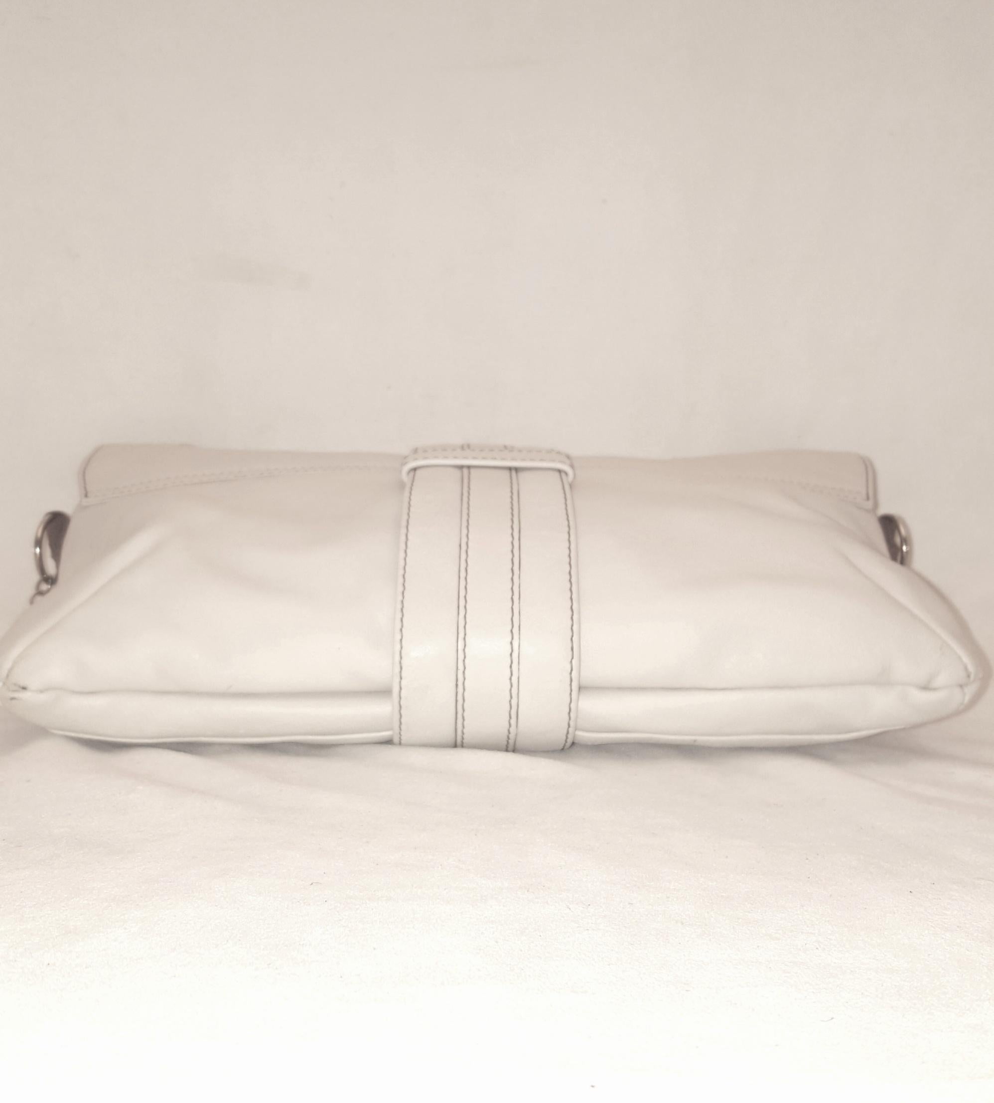 Lanvin Ivory Hero Leather Brown Top Handle Bag In Excellent Condition For Sale In Palm Beach, FL