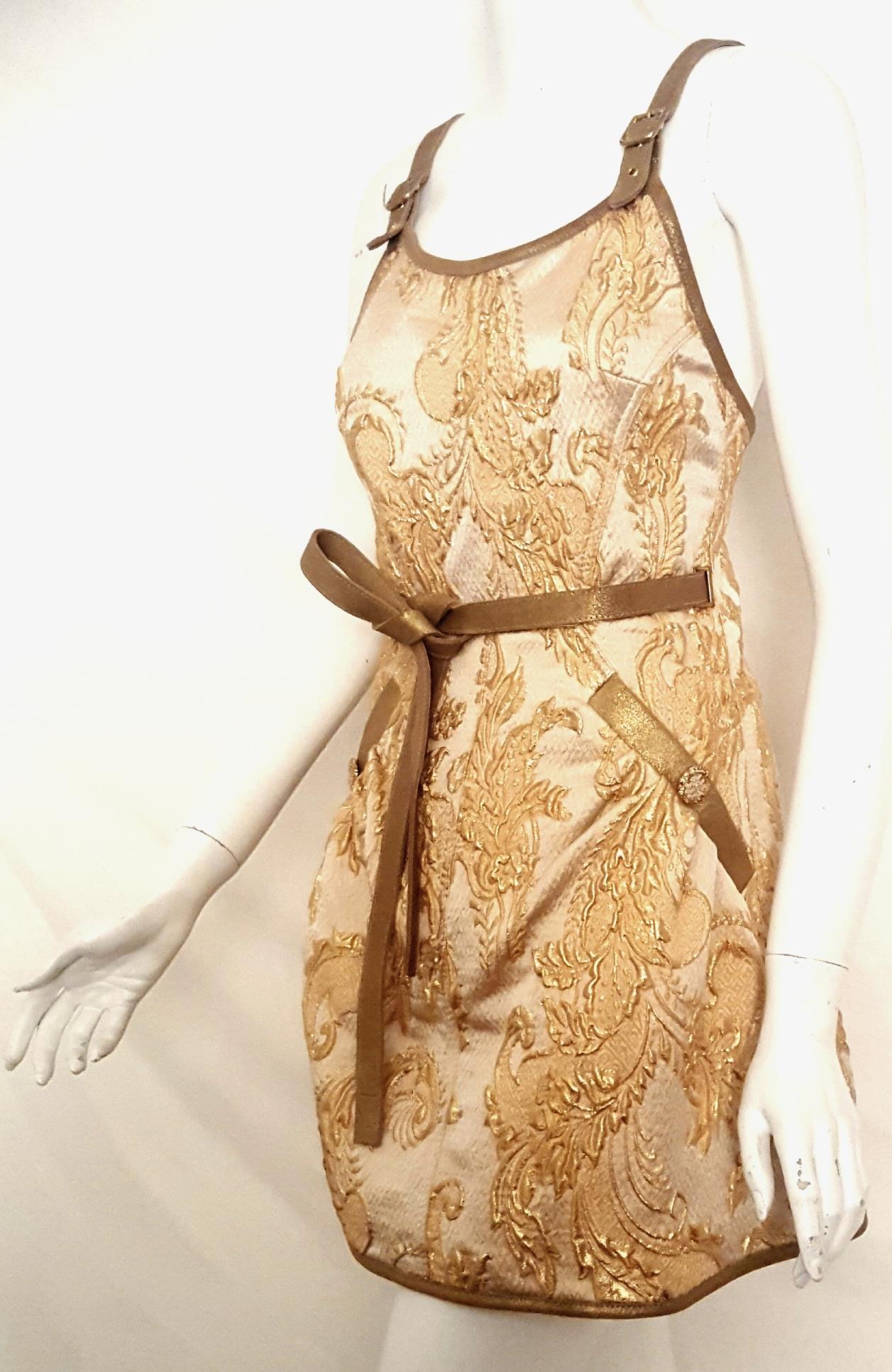 gold and beige dress