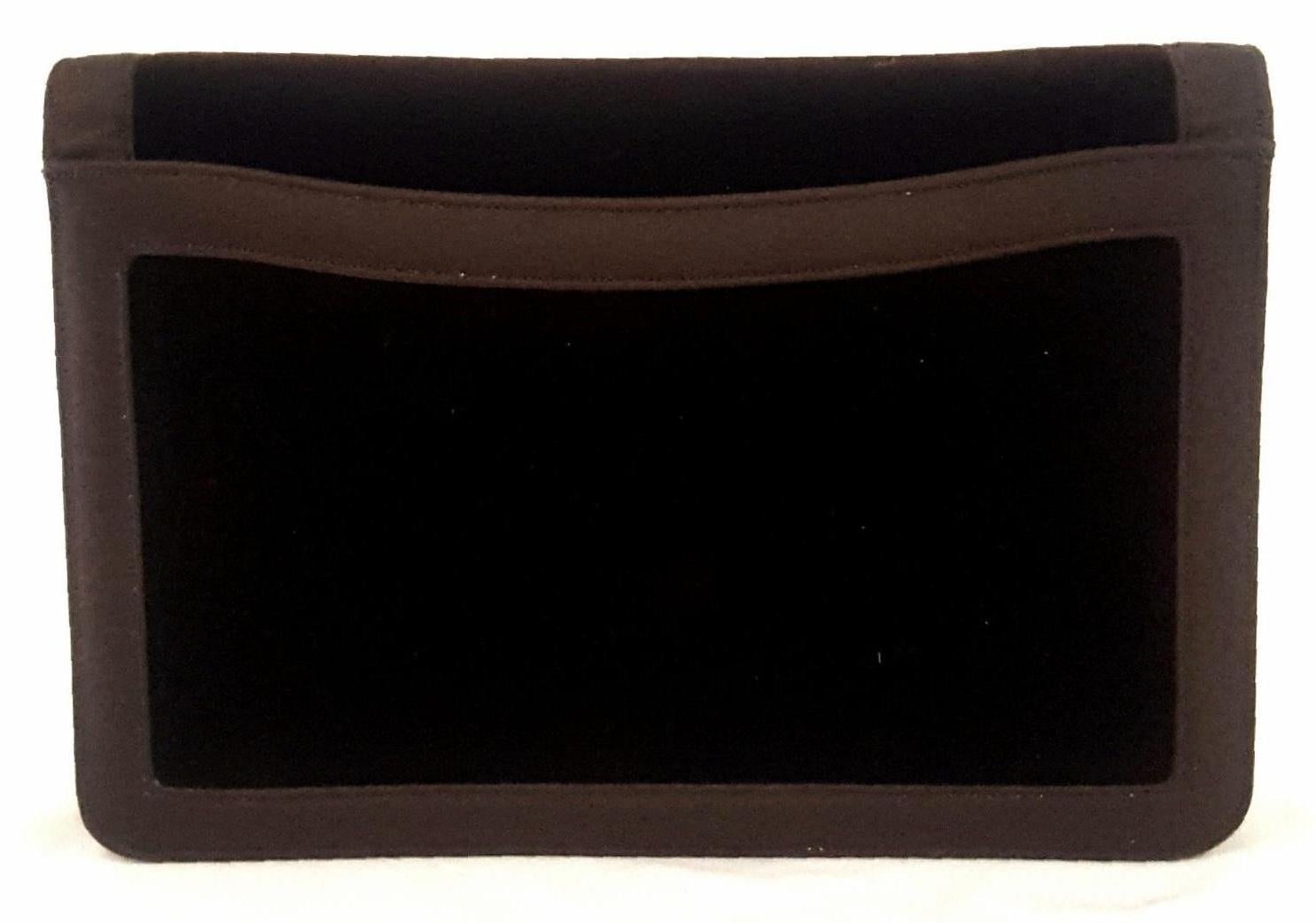 Black Judith Leiber Brown Velvet  & Satin Shoulder Convertible Clutch Bag For Sale