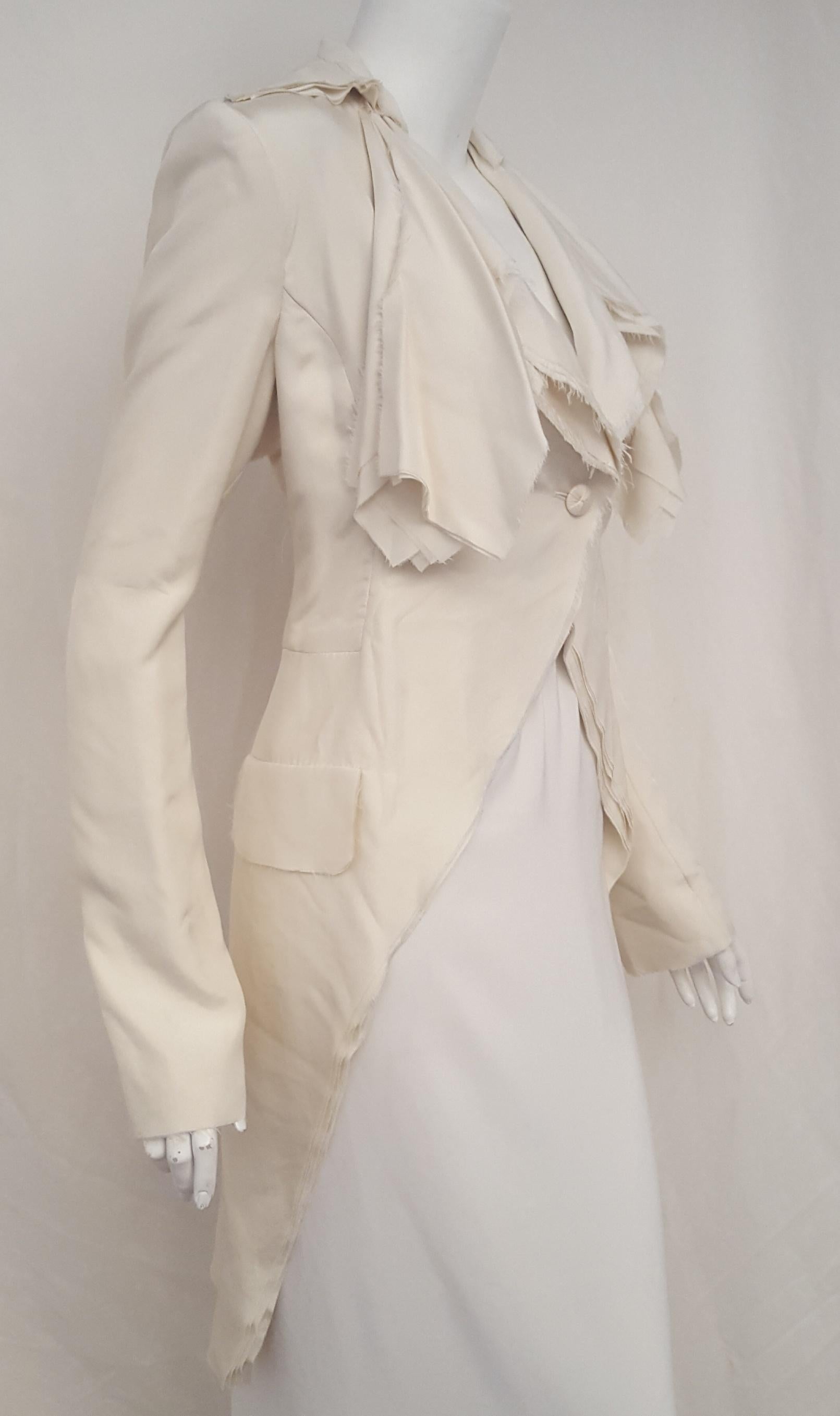 white silk coat