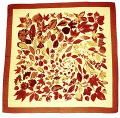 Hermes Tourbillon Cashmere and Silk Fall Leaves Shawl