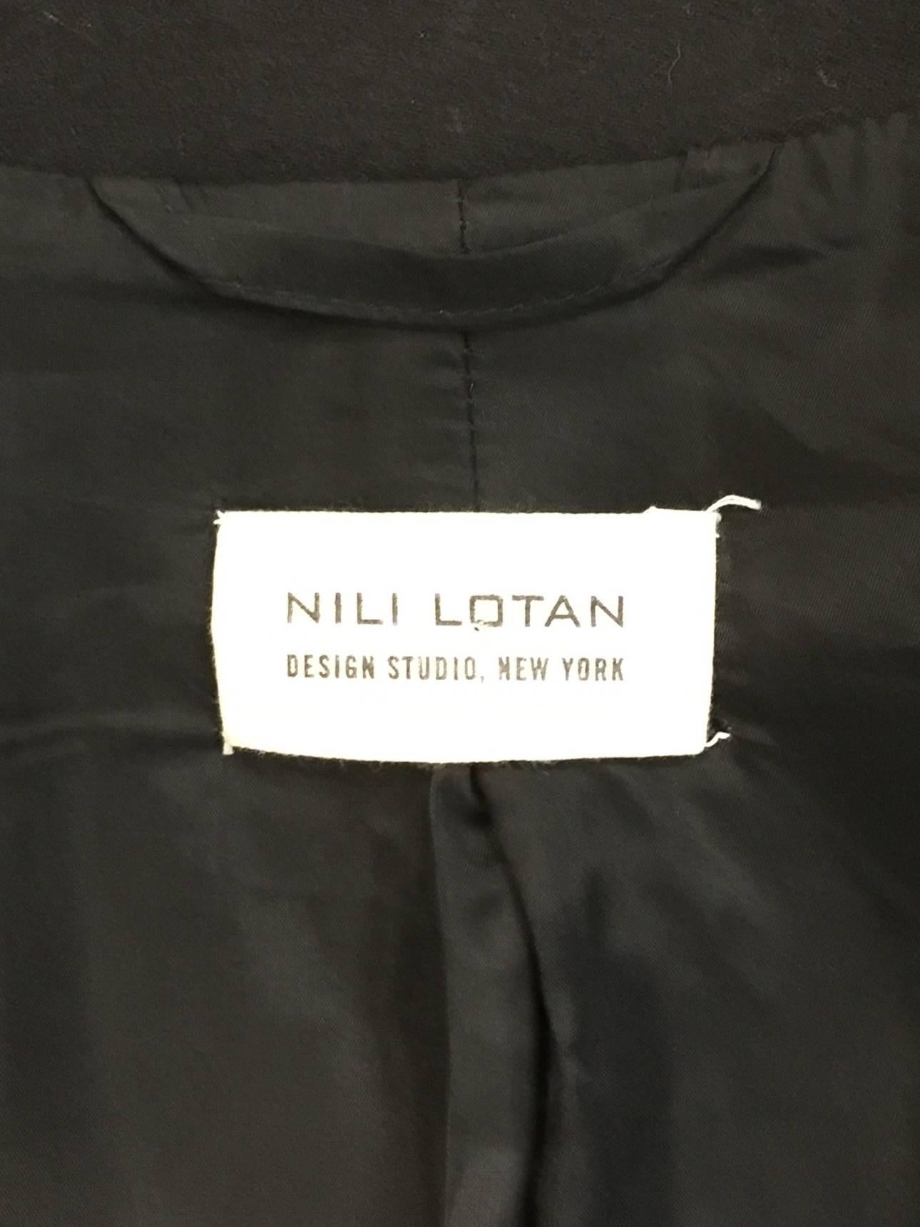 Nili Lotan Wool and Cashmere Blend Military Jacket In Excellent Condition In Palm Beach, FL