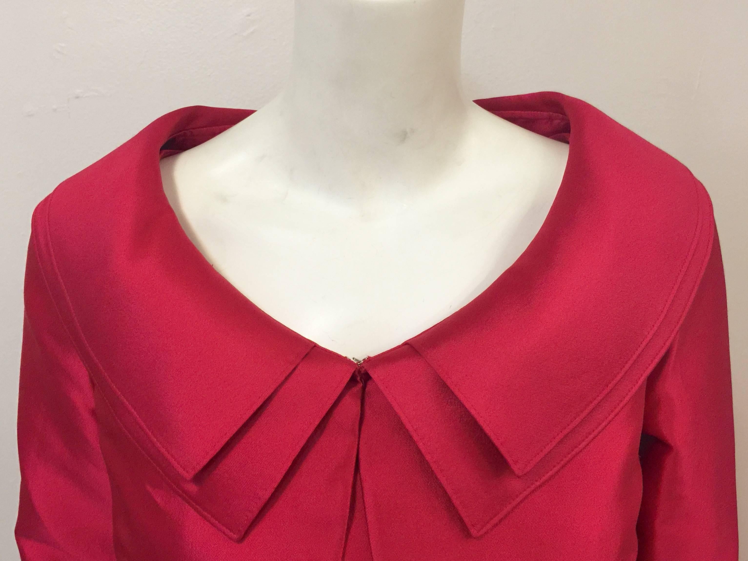 Women's Teri Jon Fuschia Shantung Jacket Dress Ensemble For Sale