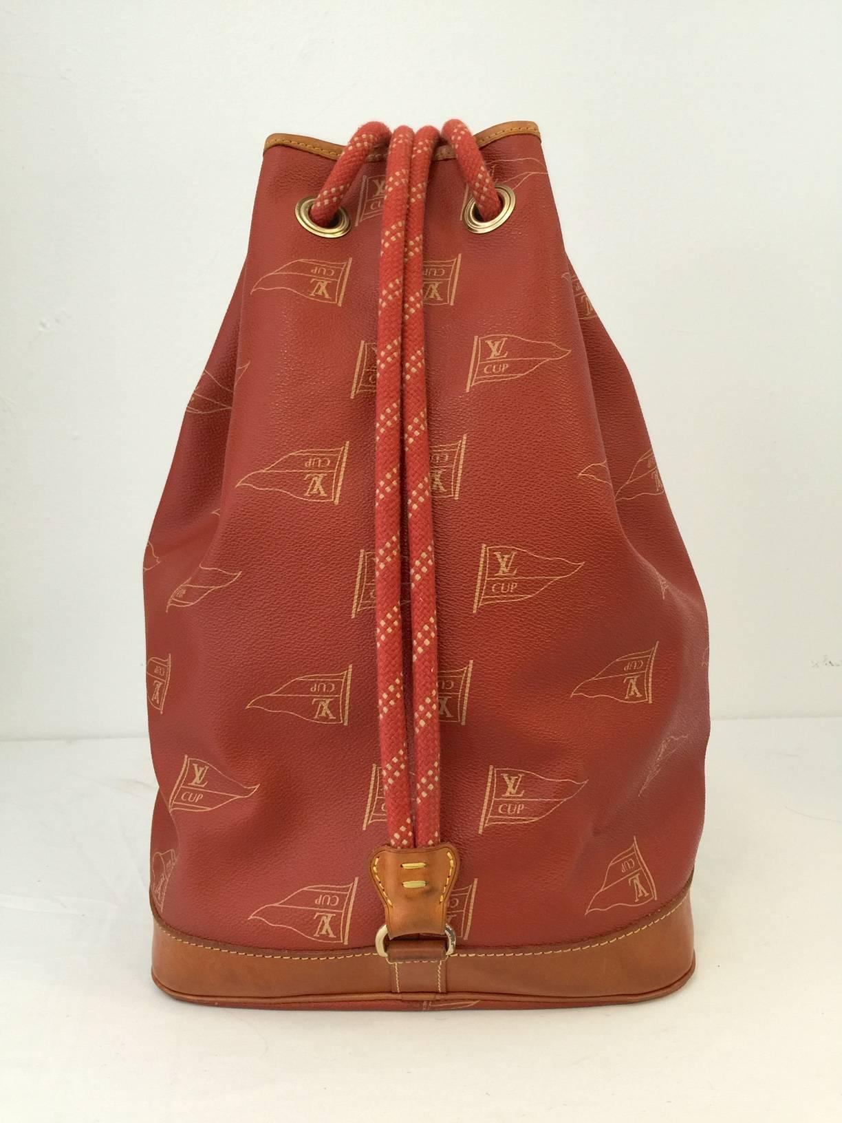 Louis Vuitton Limited Edition America's Cup Saint Tropez Bucket Bag In Excellent Condition In Palm Beach, FL