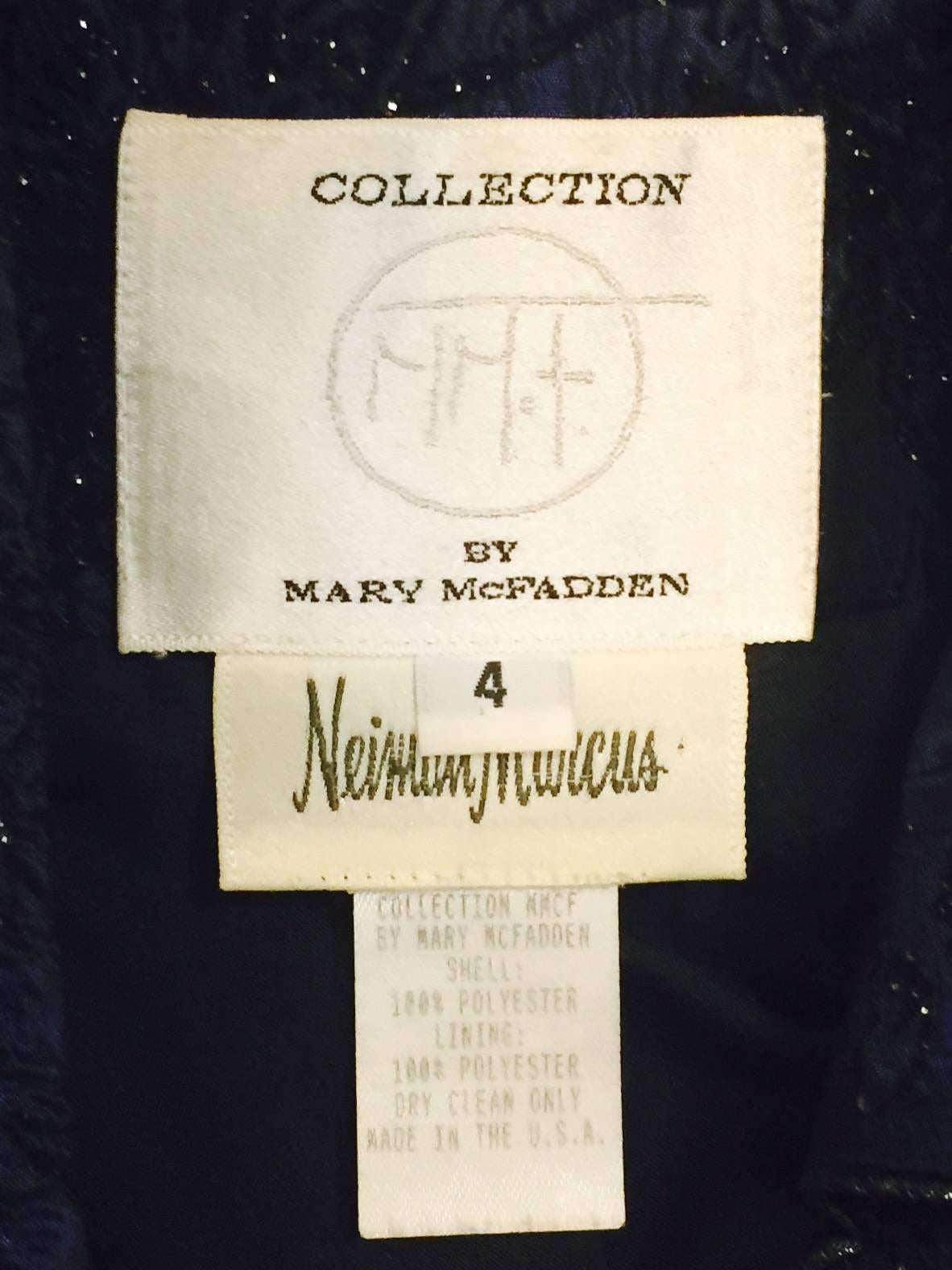 Women's Vintage Collection MFF by Mary McFadden Crushed Satin & Velvet Evening Suit
