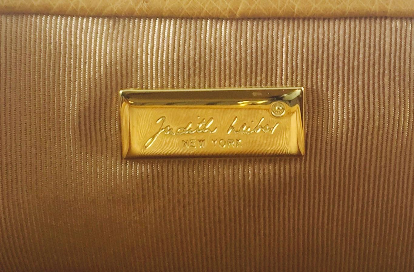 Vintage Judith Leiber Honey Tan Ostrich Shoulder Bag  2