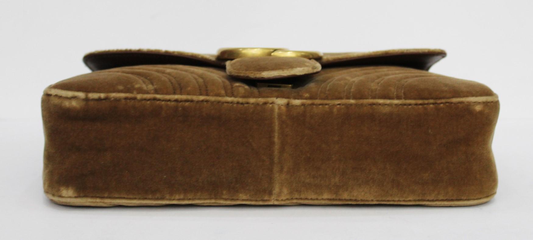 brown velvet gucci bag