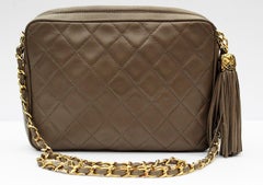 1990s Chanel Brown Leather Crossbody Bag