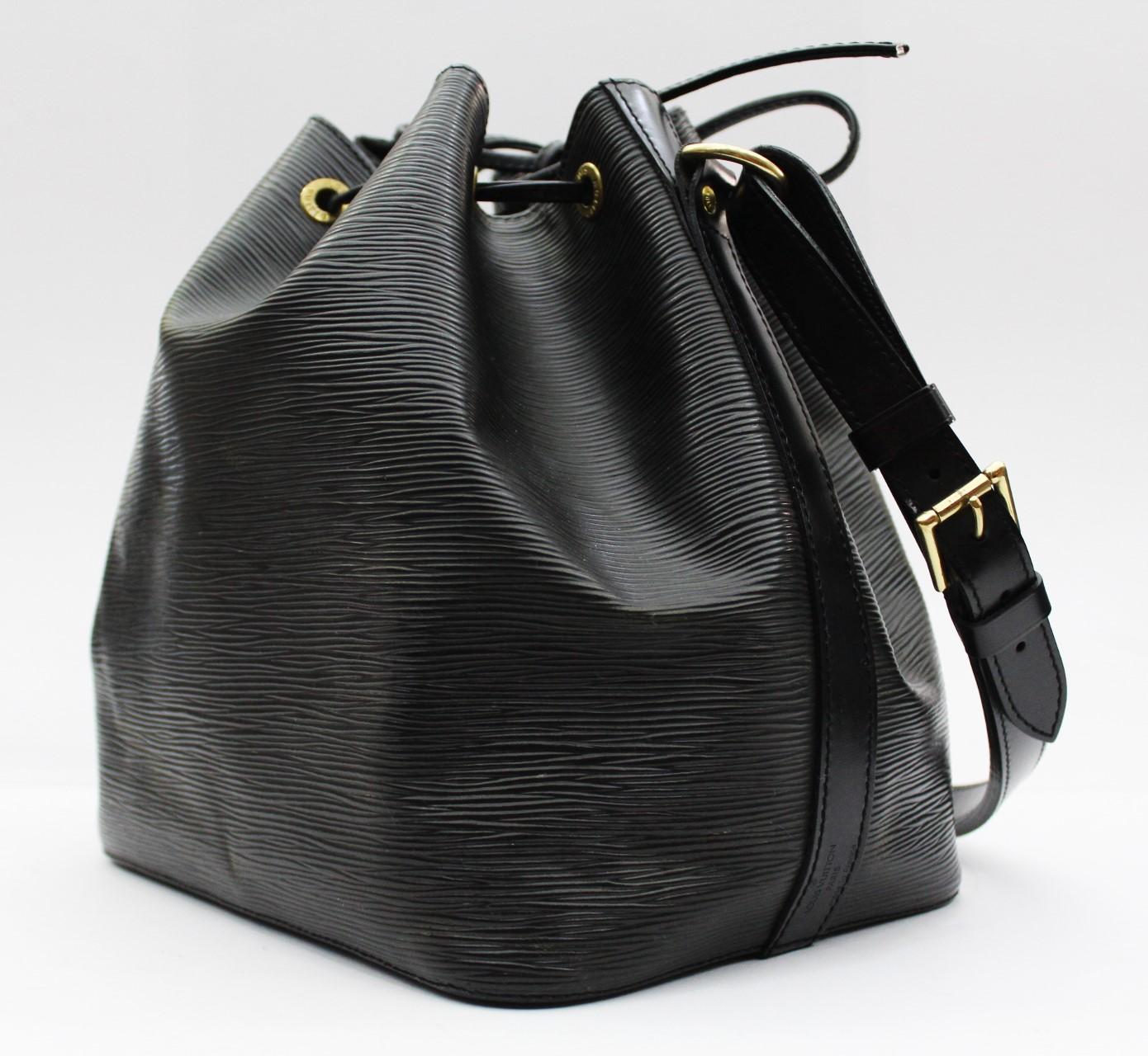 Black Louis Vuitton Epi Leather Petit Noe Bag 