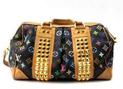 2009s Louis Vuitton Black Monogram Multicolore Courtney GM Bag