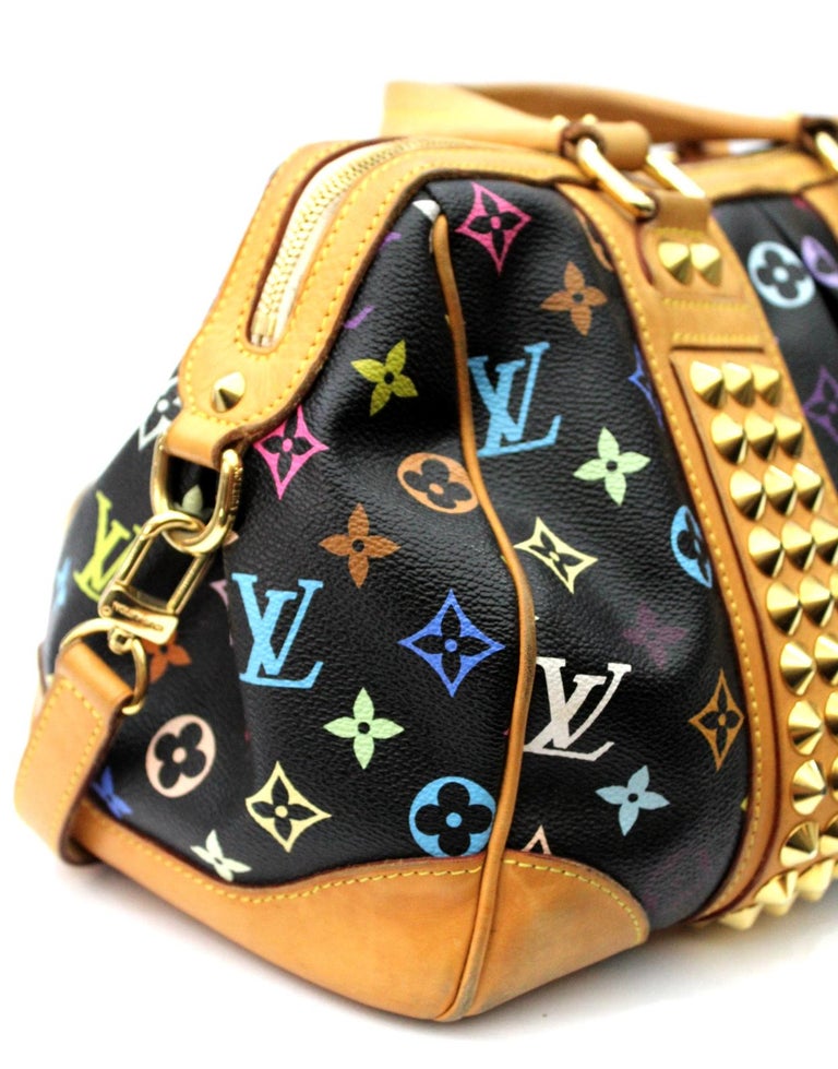 2009s Louis Vuitton Black Monogram Multicolore Courtney GM Bag For Sale at 1stdibs