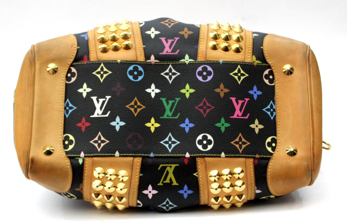 Brown 2009s Louis Vuitton Black Monogram Multicolore Courtney GM Bag