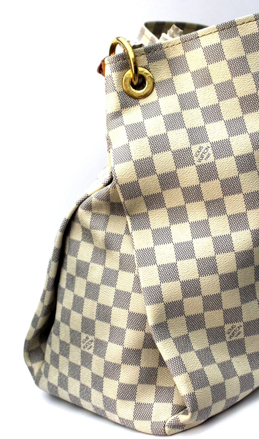 Beige 2011 Louis Vuitton Damier Azur Canvas Artsy GM Bag