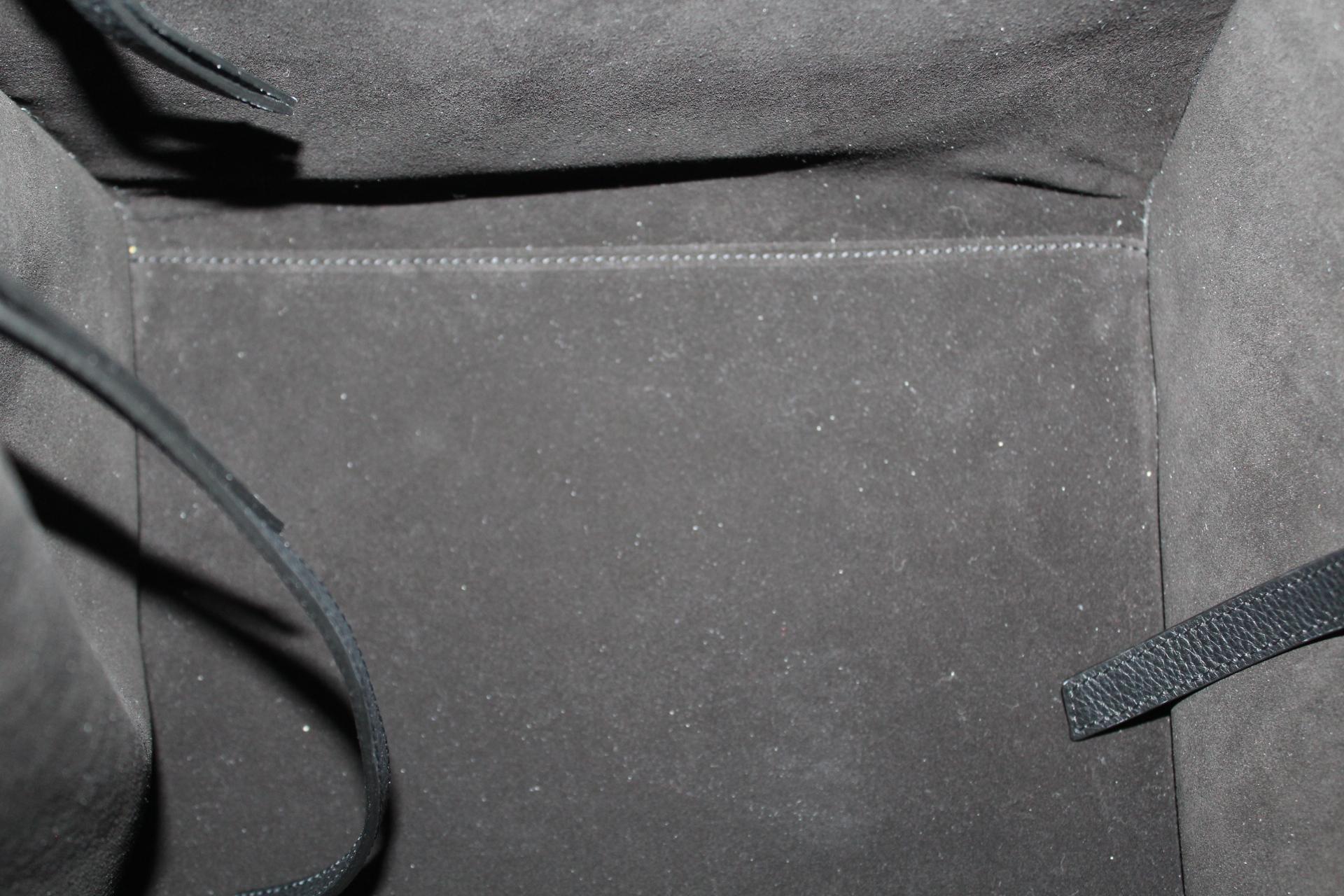 Cèline Black Grained Leather Mini Luggage Tote Bag 4