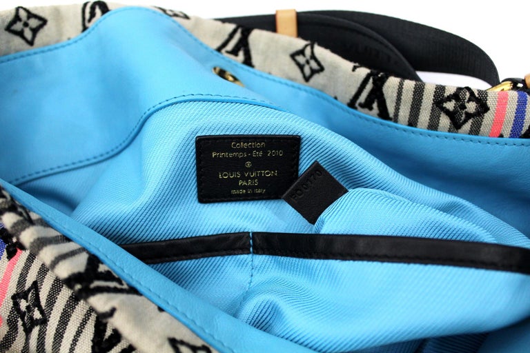L.V. Limited Edition Blue Monogram Cheche Bohemian Bag, Luxury