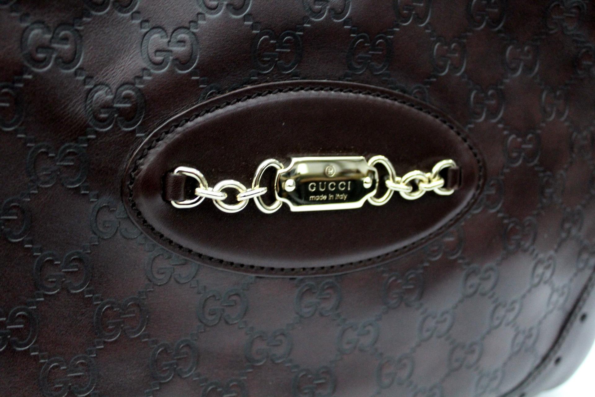 Black Gucci Mahogany Leather Shoulder Bag