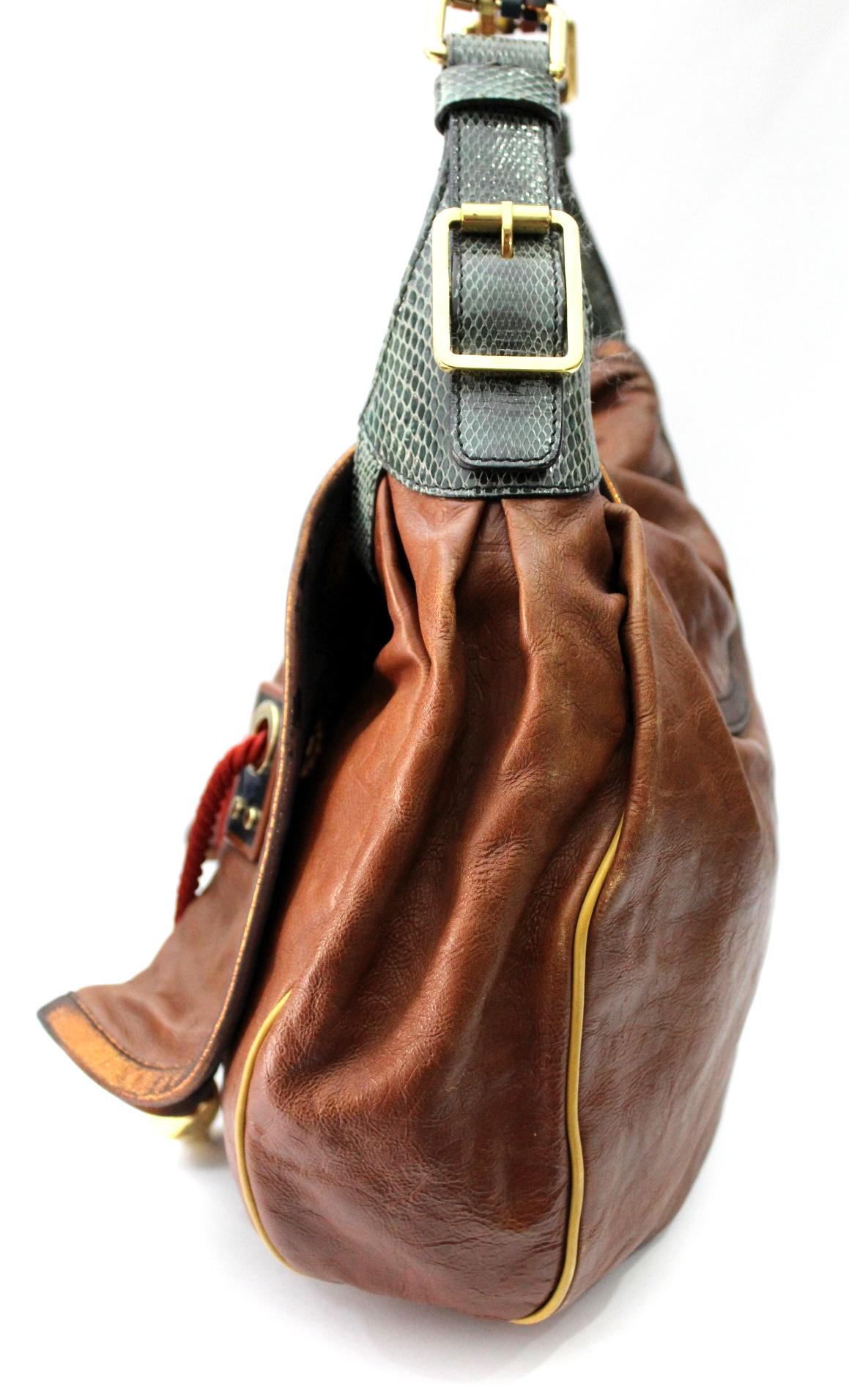 Brown 2009 Louis Vuitton Leather Kalahari Bag