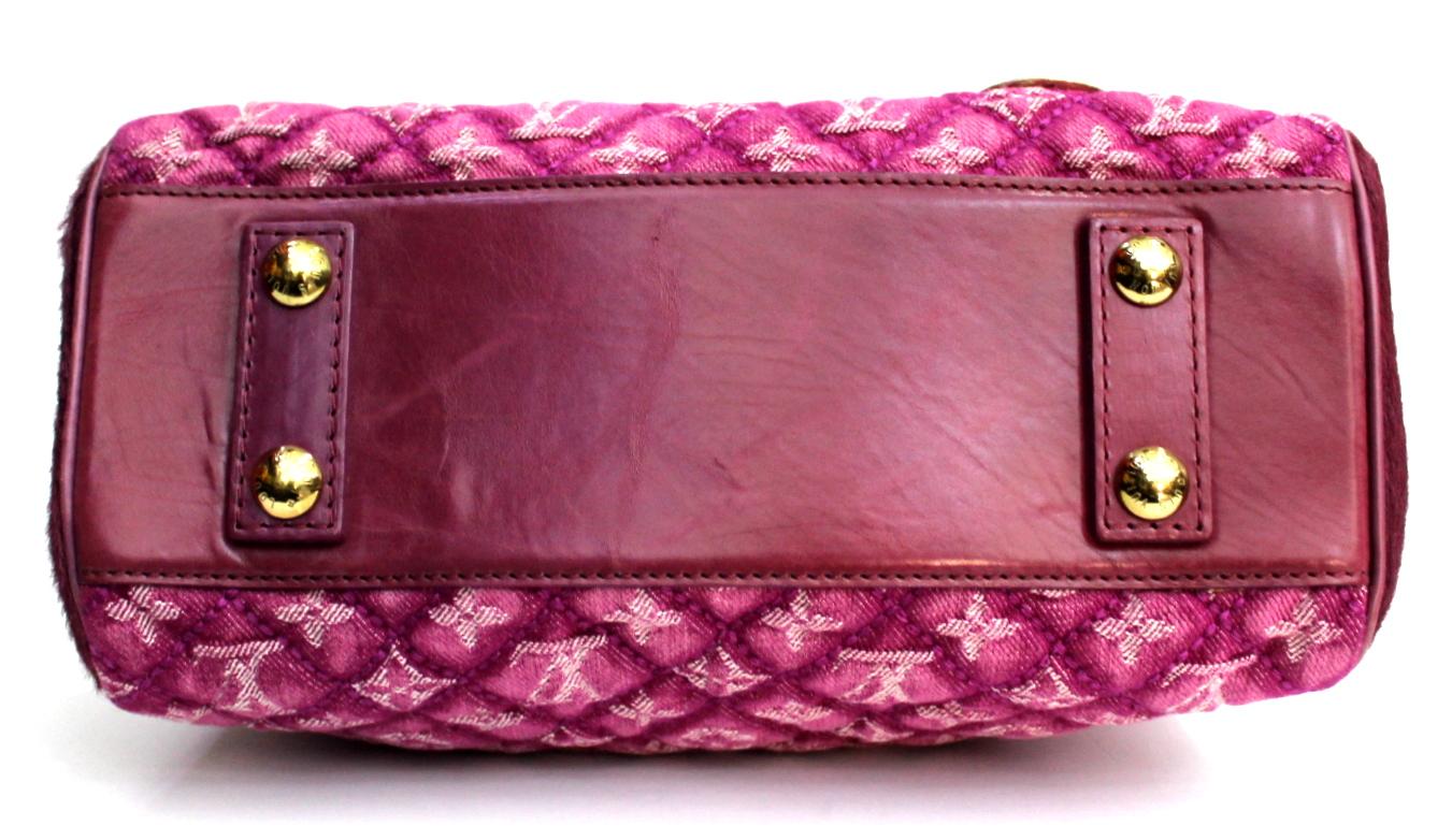 Pink 2006 Louis Vuitton Fuchsia Denim and Leather Limited Edition Bag