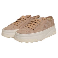Scarpe Gucci Sneakers Tennis Platform GG Rosa