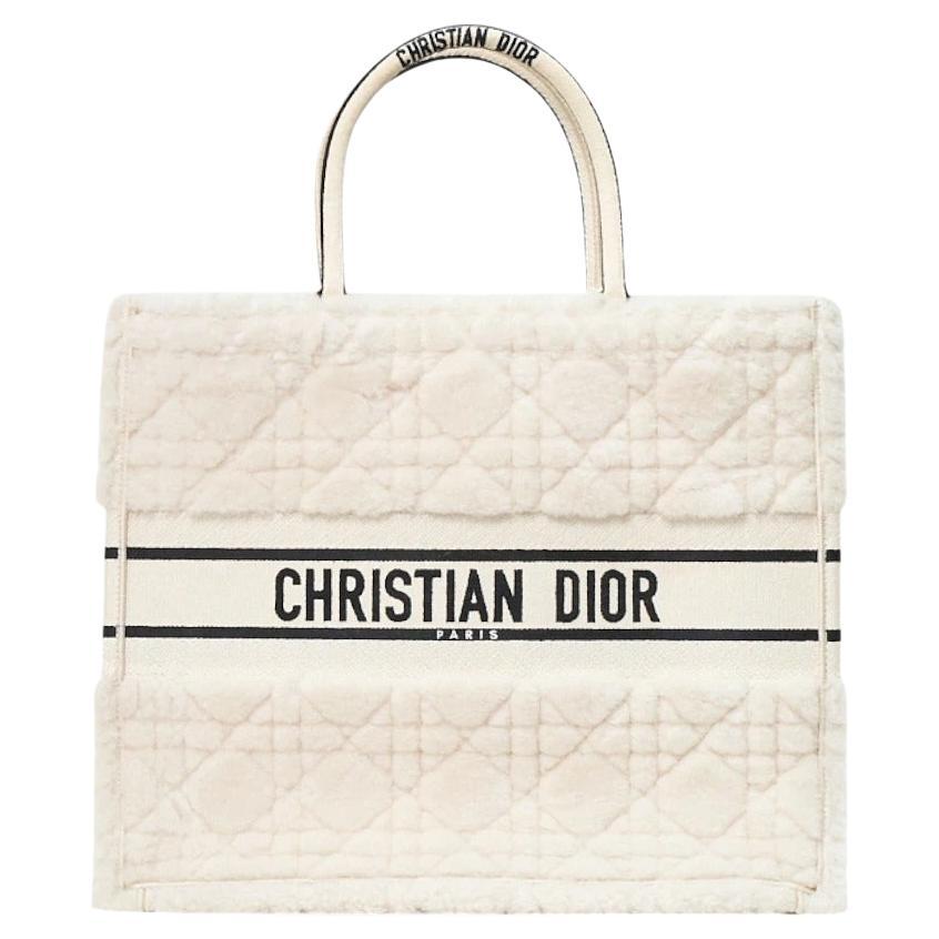 Dior Book Tote Large Montone Cannage Ecrù