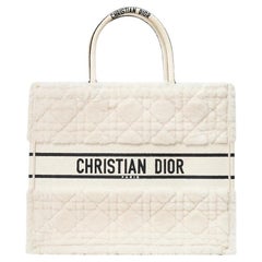 Dior Book Tote Large Montone Cannage Ecrù
