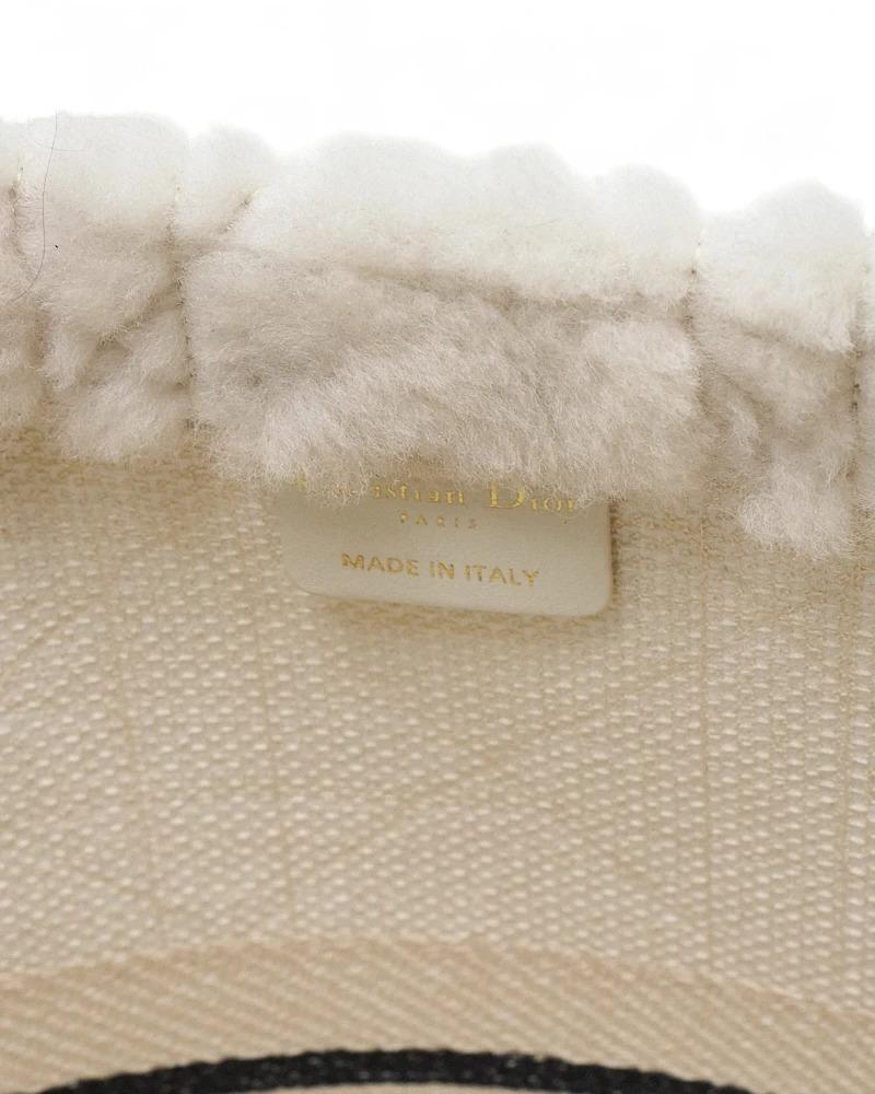 Dior Book Tote Large Montone Cannage Ecrù en venta 4