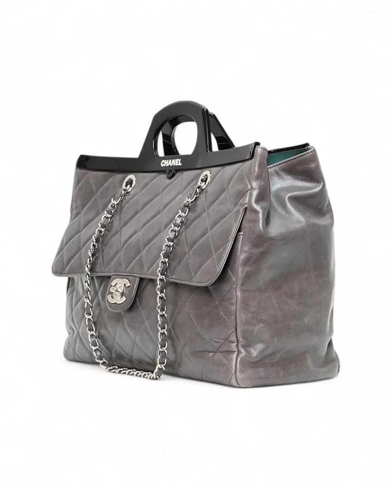Chanel Delivery Tote Trapuntata Grigia Gray en venta