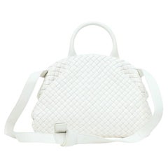 Bottega Veneta Handle Small Intrecciata Bianca