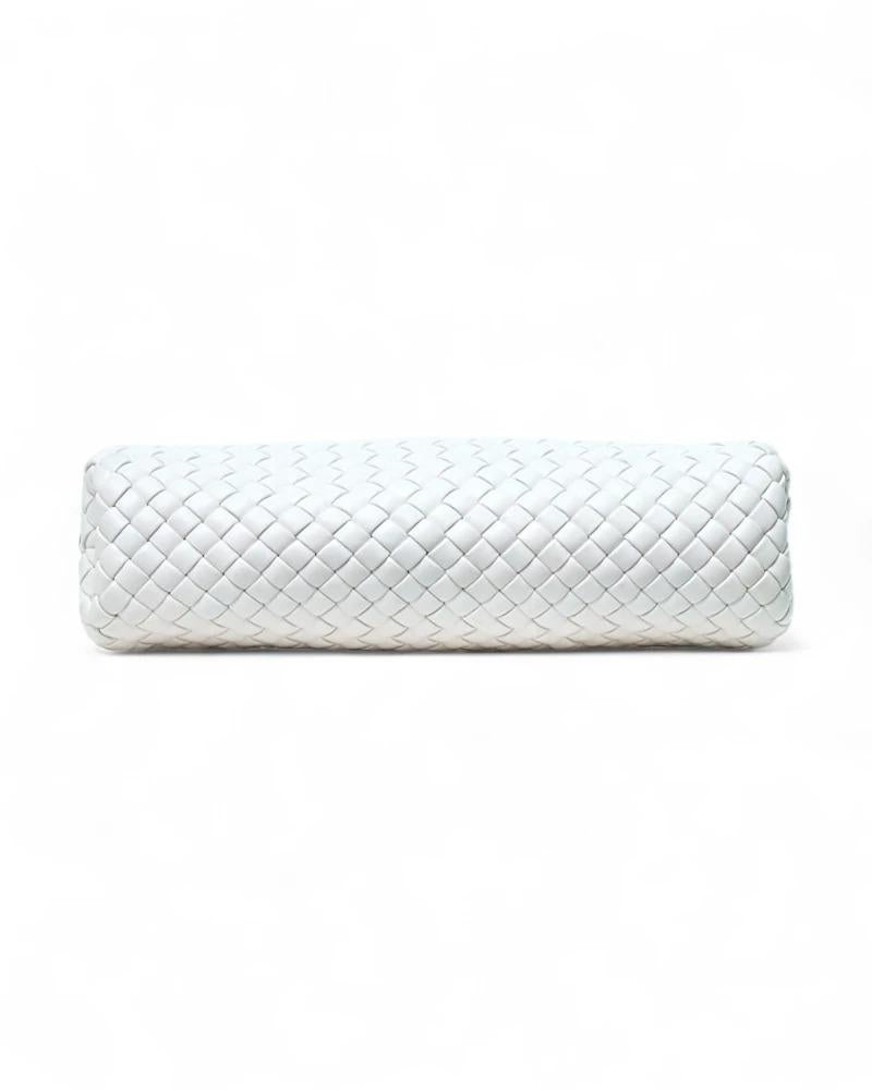 Donna Bottega Veneta Handle Small Intrecciata Bianca in vendita