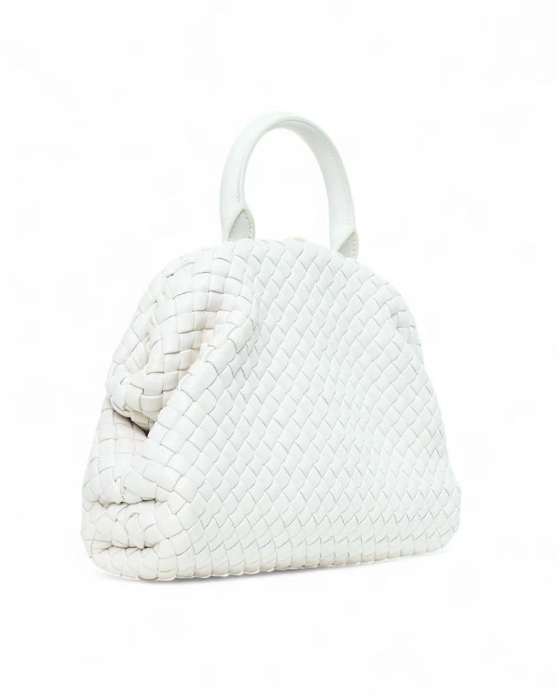 Bottega Veneta Handle Small Intrecciata Bianca In condizioni ottime in vendita a Torre Del Greco, IT