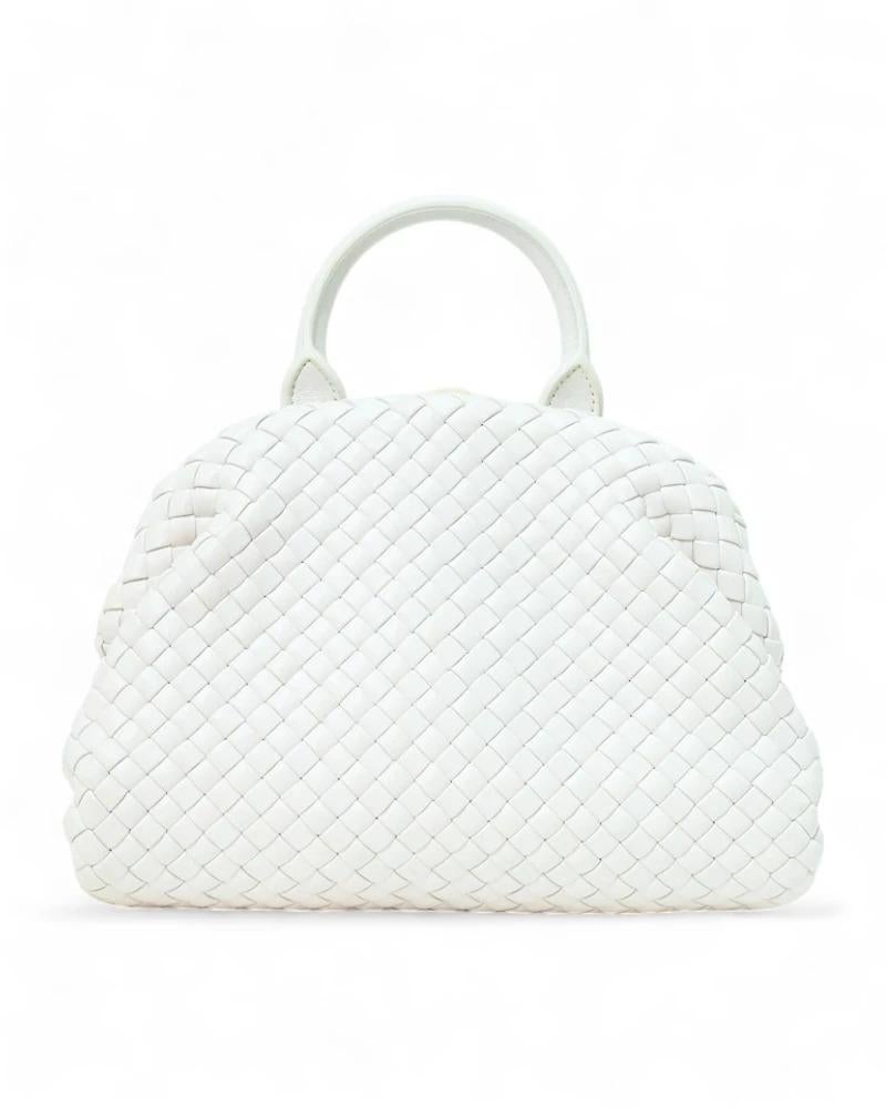 Bottega Veneta Handle Small Intrecciata Bianca in vendita 5