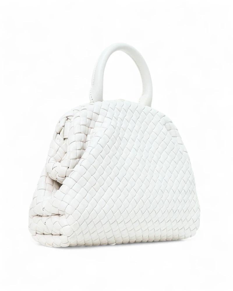 Bottega Veneta Handle Small Intrecciata Bianca in vendita 7