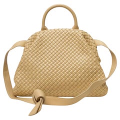 Bottega Veneta Handle Medium Intrecciata Beige